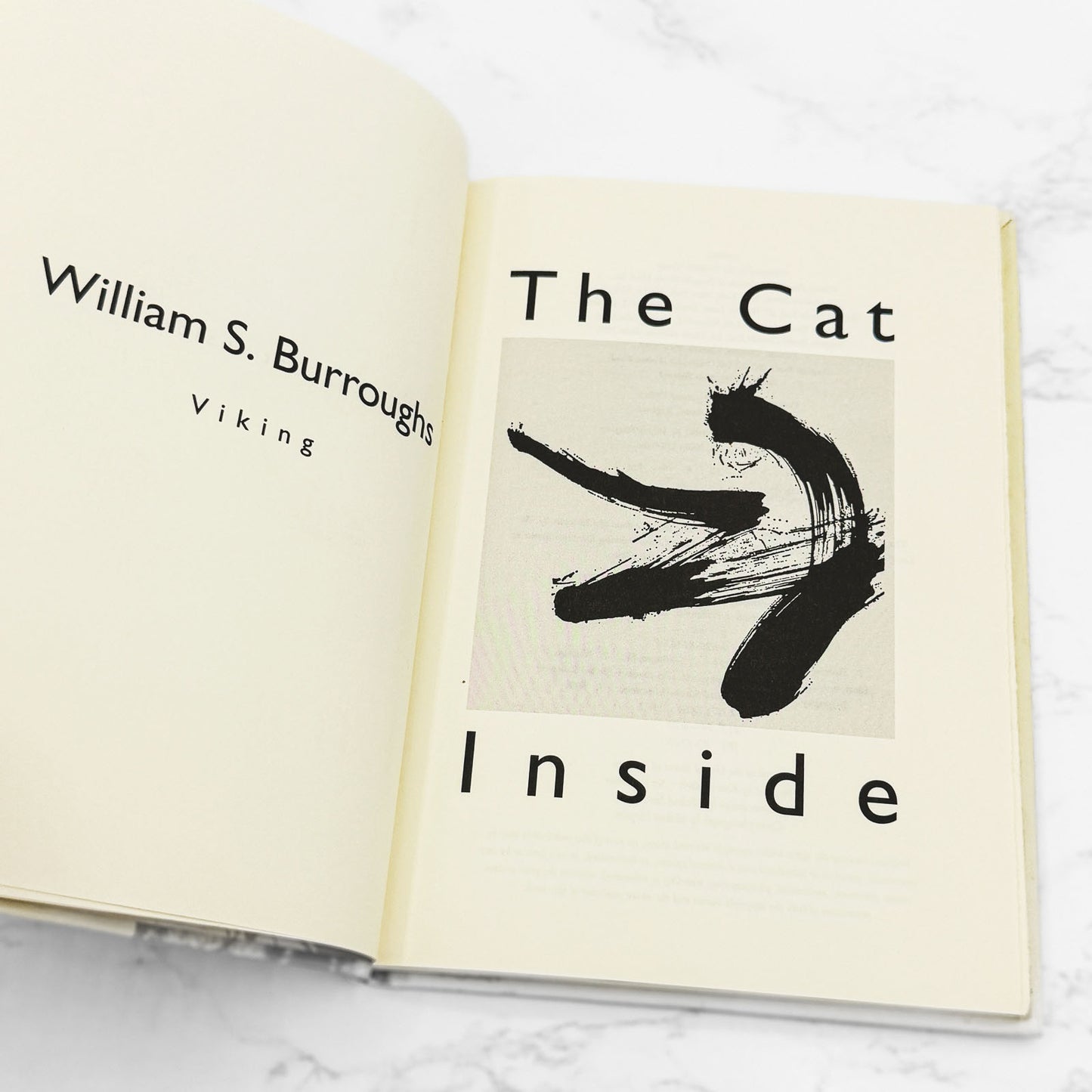 The Cat Inside by William S. Burroughs [TRADE FIRST EDITION] 1992 • Viking