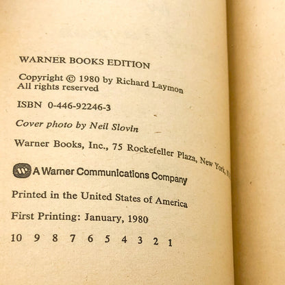 The Cellar by Richard Laymon [FIRST EDITION • FIRST PRINTING] 1980 • Warner Books