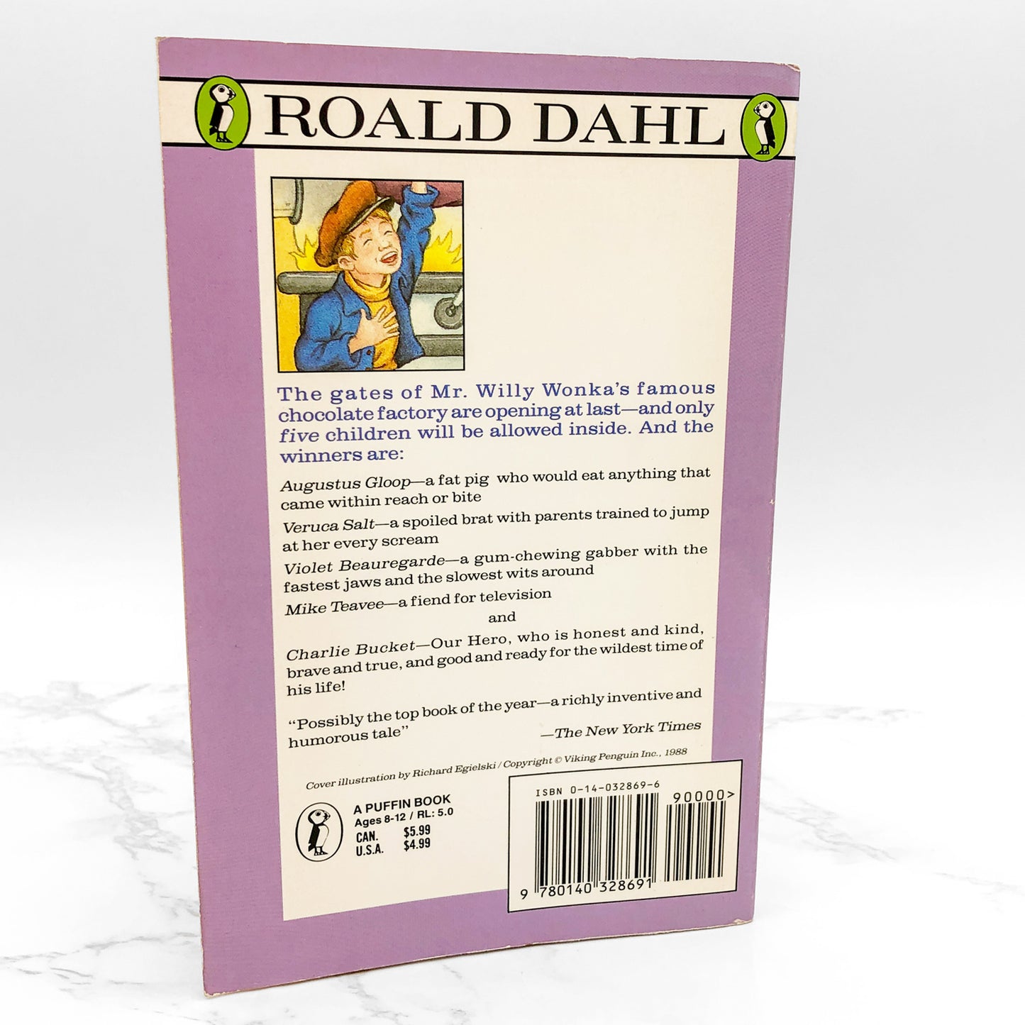 Charlie and the Chocolate Factory by Roald Dahl [TRADE PAPERBACK] 1988 • Puffin Books