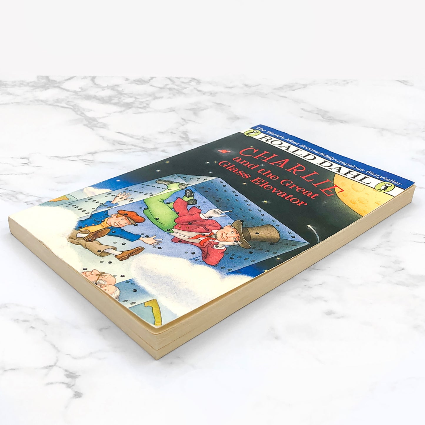 Charlie and the Great Glass Elevator by Roald Dahl [TRADE PAPERBACK] 1988 • Puffin Books