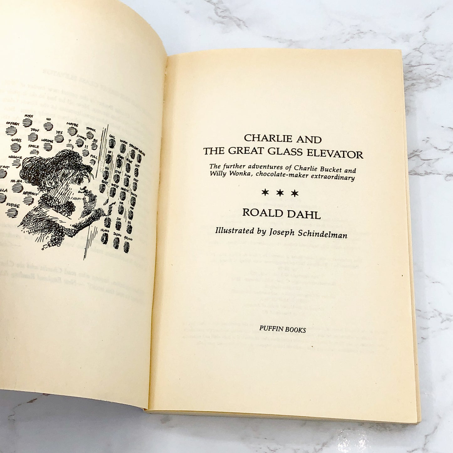Charlie and the Great Glass Elevator by Roald Dahl [TRADE PAPERBACK] 1988 • Puffin Books