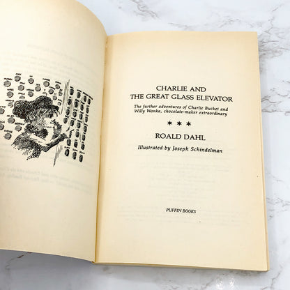 Charlie and the Great Glass Elevator by Roald Dahl [TRADE PAPERBACK] 1988 • Puffin Books