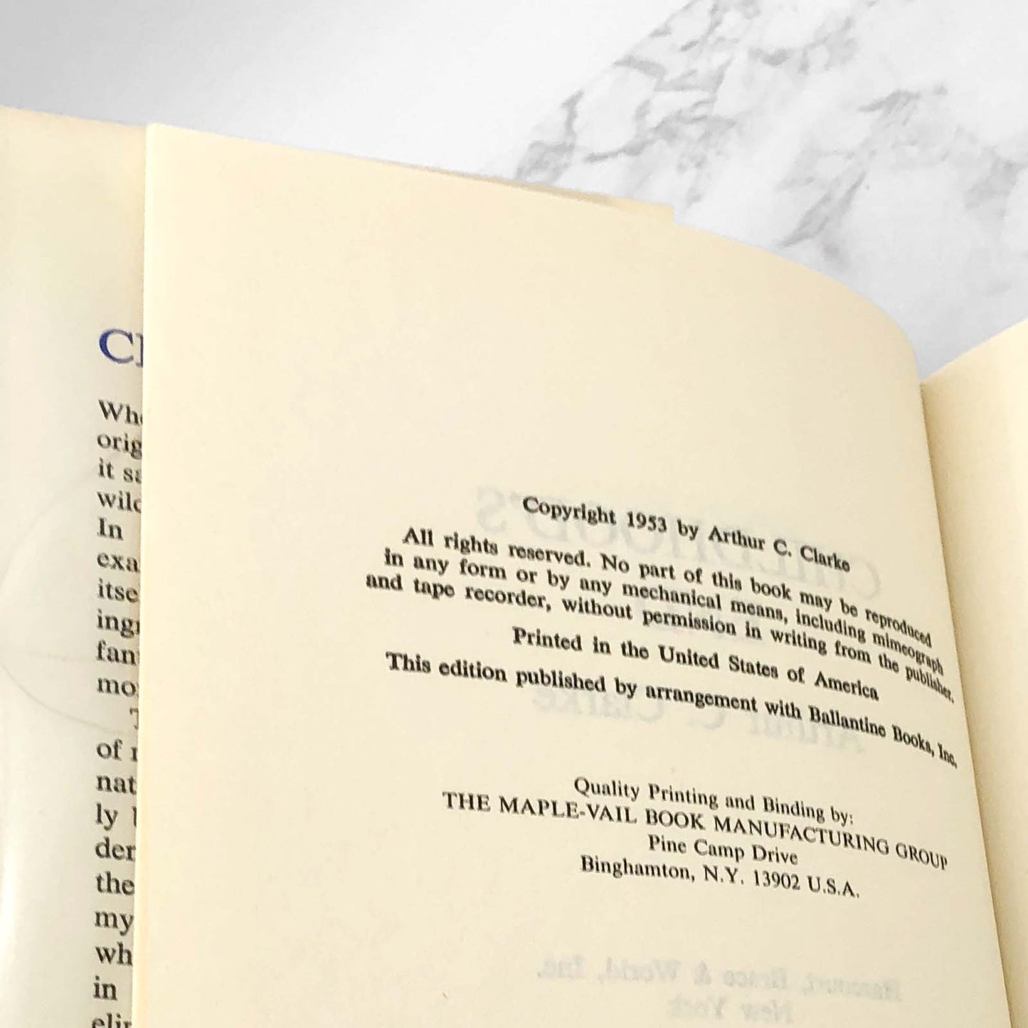 Childhood's End by Arthur C. Clarke [BOOK CLUB EDITION] 1963 • Harcourt, Brace & World