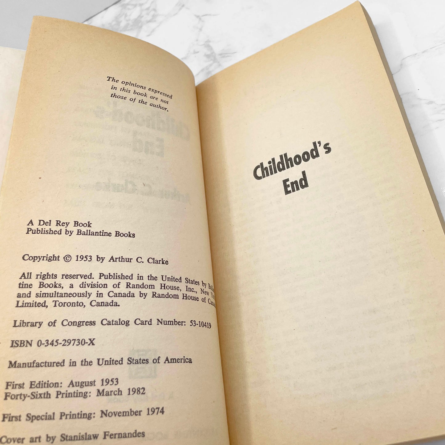 Childhood's End by Arthur C. Clarke [1982 PAPERBACK] • Del-Rey