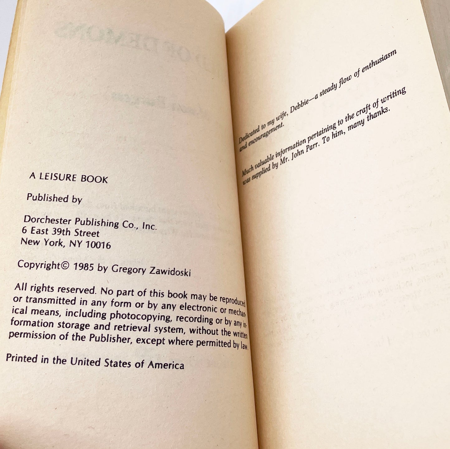 Child of Demons by Mason Burgess [FIRST EDITION PAPERBACK] 1985 • Leisure Horror