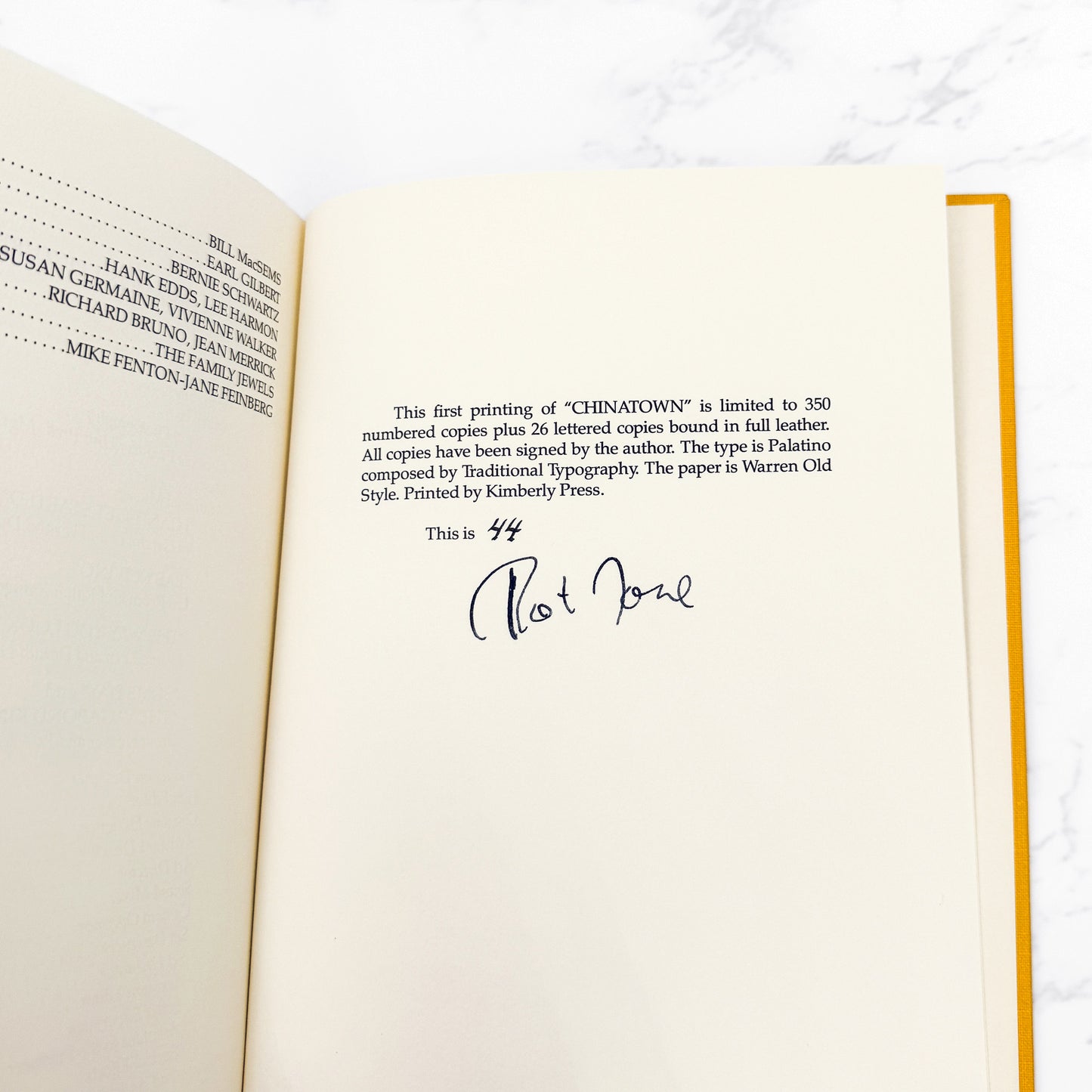 Chinatown: A Screenplay by Robert Towne SIGNED + NUMBERED! [LIMITED FIRST EDITION] #44/350 • 1983 • Neville