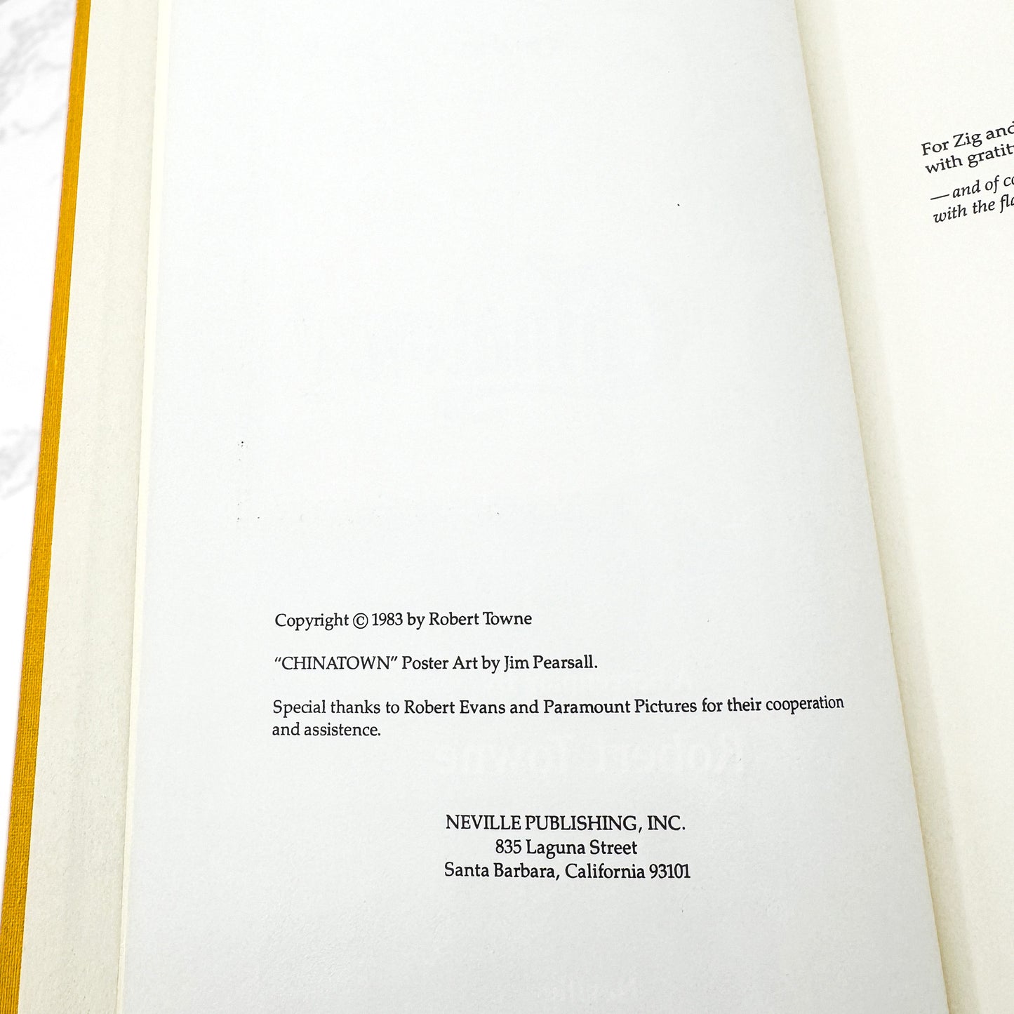 Chinatown: A Screenplay by Robert Towne SIGNED + NUMBERED! [LIMITED FIRST EDITION] #44/350 • 1983 • Neville