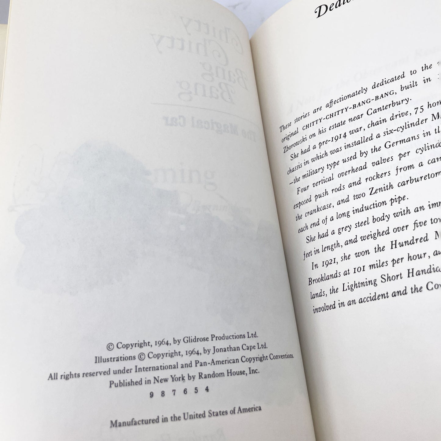 Chitty Chitty Bang Bang by Ian Fleming [FIRST BOOK CLUB EDITION] 1964 • Random House