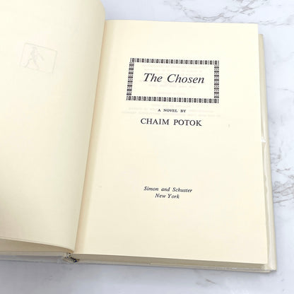 The Chosen by Chaim Potok [FIRST EDITION] 1967 • 4th Printing • Simon & Schuster