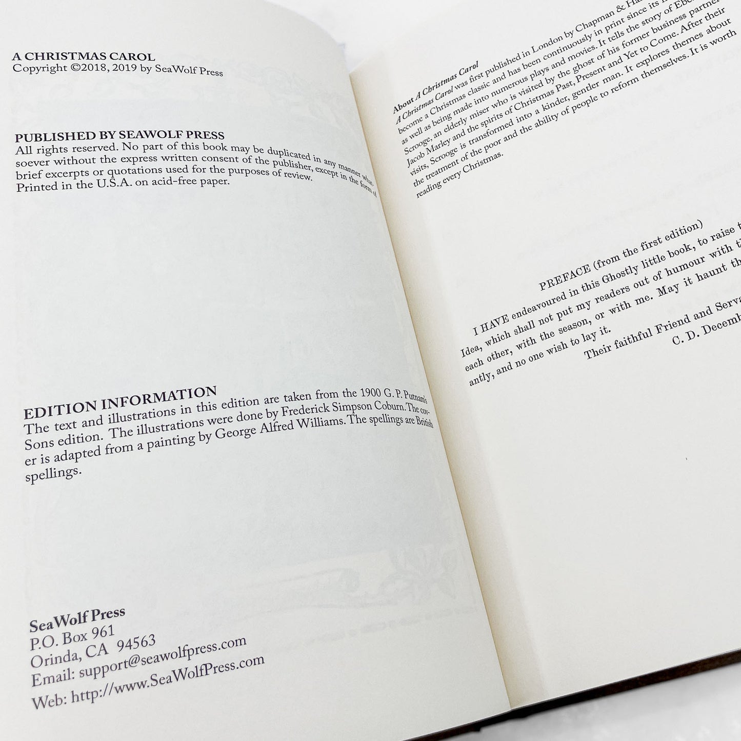 A Christmas Carol by Charles Dickens feat. illustrations by Frederick Simpson Coburn [200th ANNIVERSARY HARDCOVER] 2018 • SeaWolf