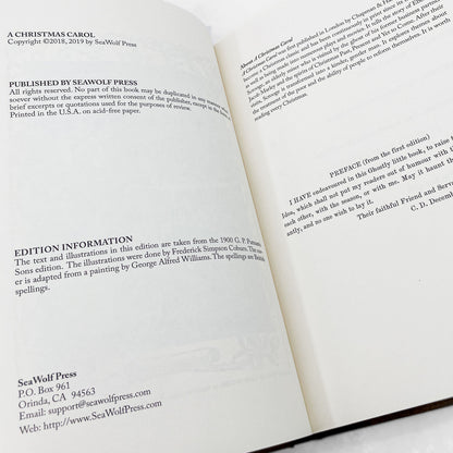 A Christmas Carol by Charles Dickens feat. illustrations by Frederick Simpson Coburn [200th ANNIVERSARY HARDCOVER] 2018 • SeaWolf