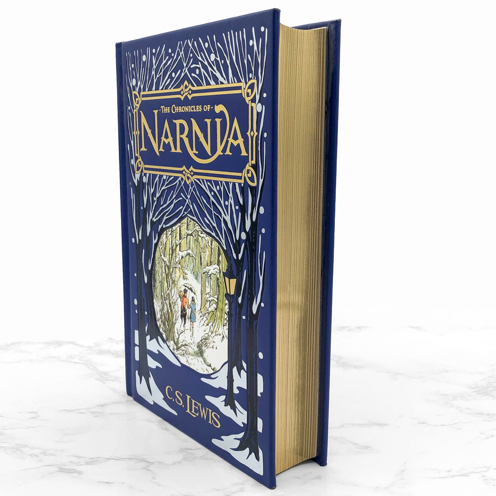 The Chronicles of Narnia by C.S. Lewis Barnes & good Noble Leatherbound Classics HC