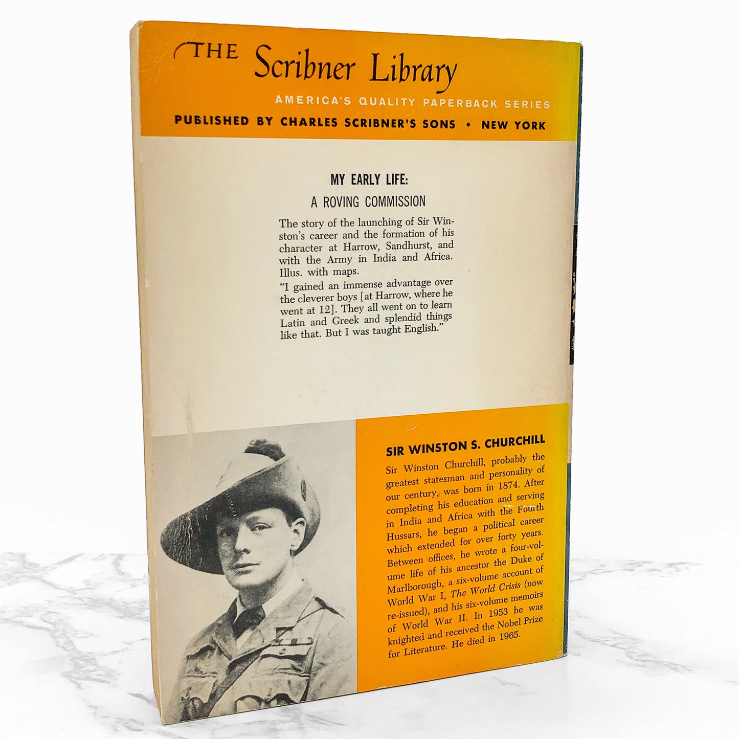 My Early Life: A Roving Commission by Winston S. Churchill [TRADE PAPERBACK] 1958 • Scribners