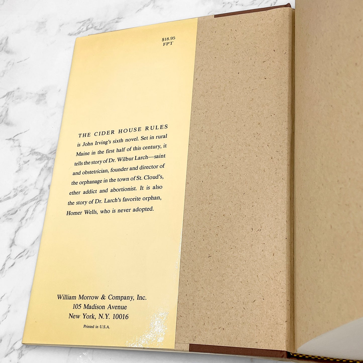 The Cider House Rules by John Irving [FIRST EDITION • FIRST PRINTING] 1985 • William Morrow