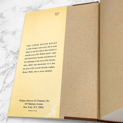 The Cider House Rules by John Irving [FIRST EDITION • FIRST PRINTING] 1985 • William Morrow