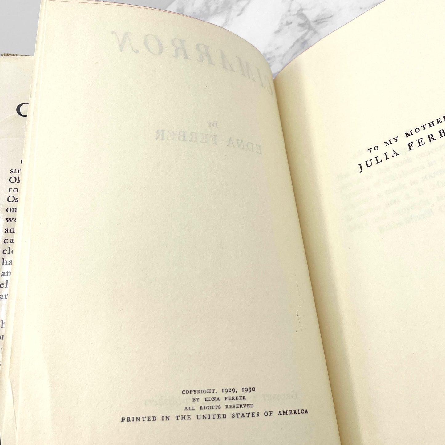 Cimarron by Edna Ferber [ANTIQUE HARDCOVER] 1930 • Grosset & Dunlap