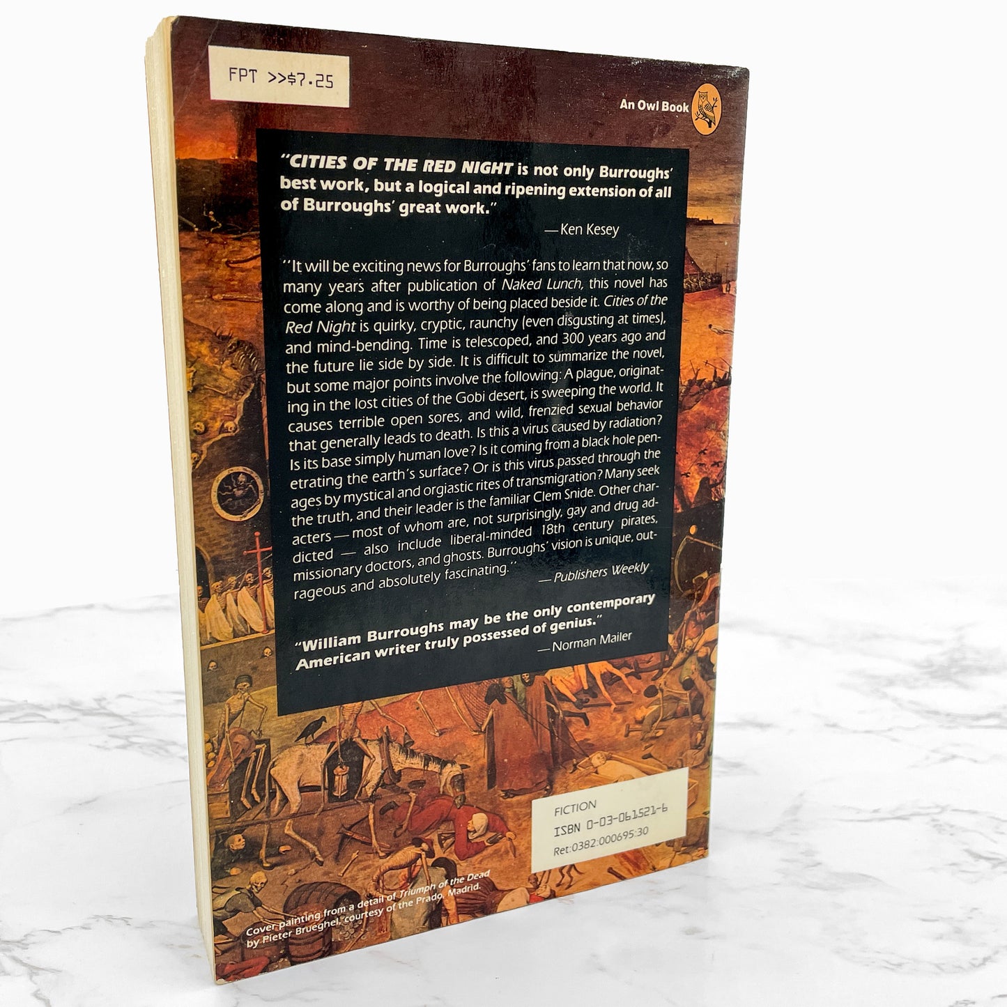 Cities of the Red Night by William S. Burroughs [FIRST PAPERBACK PRINTING] 1982 • Holt Rinehart Winston