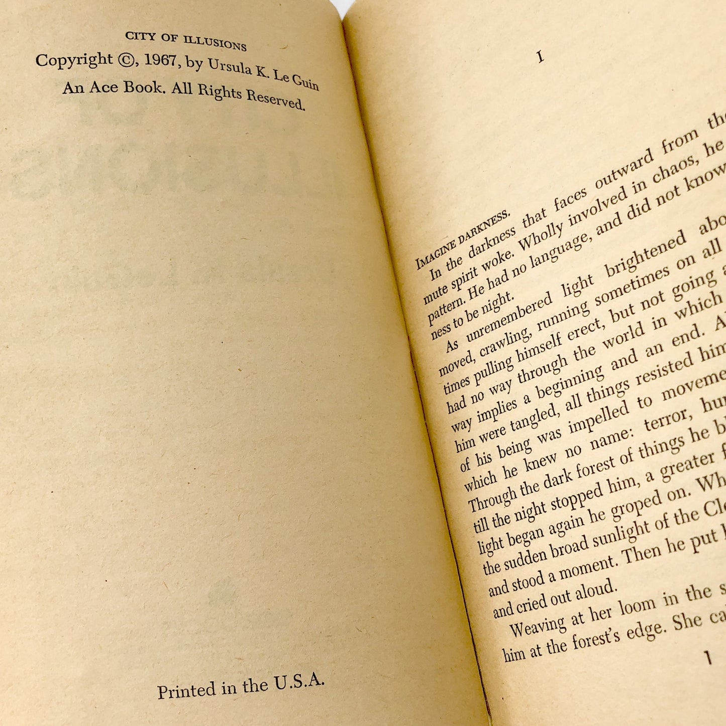 City of Illusions by Ursula K. Le Guin [1974 PAPERBACK] • ACE Science Fiction