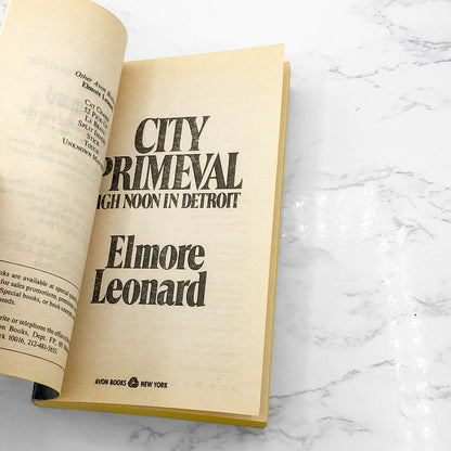 City Primeval: High Noon in Detroit by Elmore Leonard [1987 PAPERBACK] • Avon