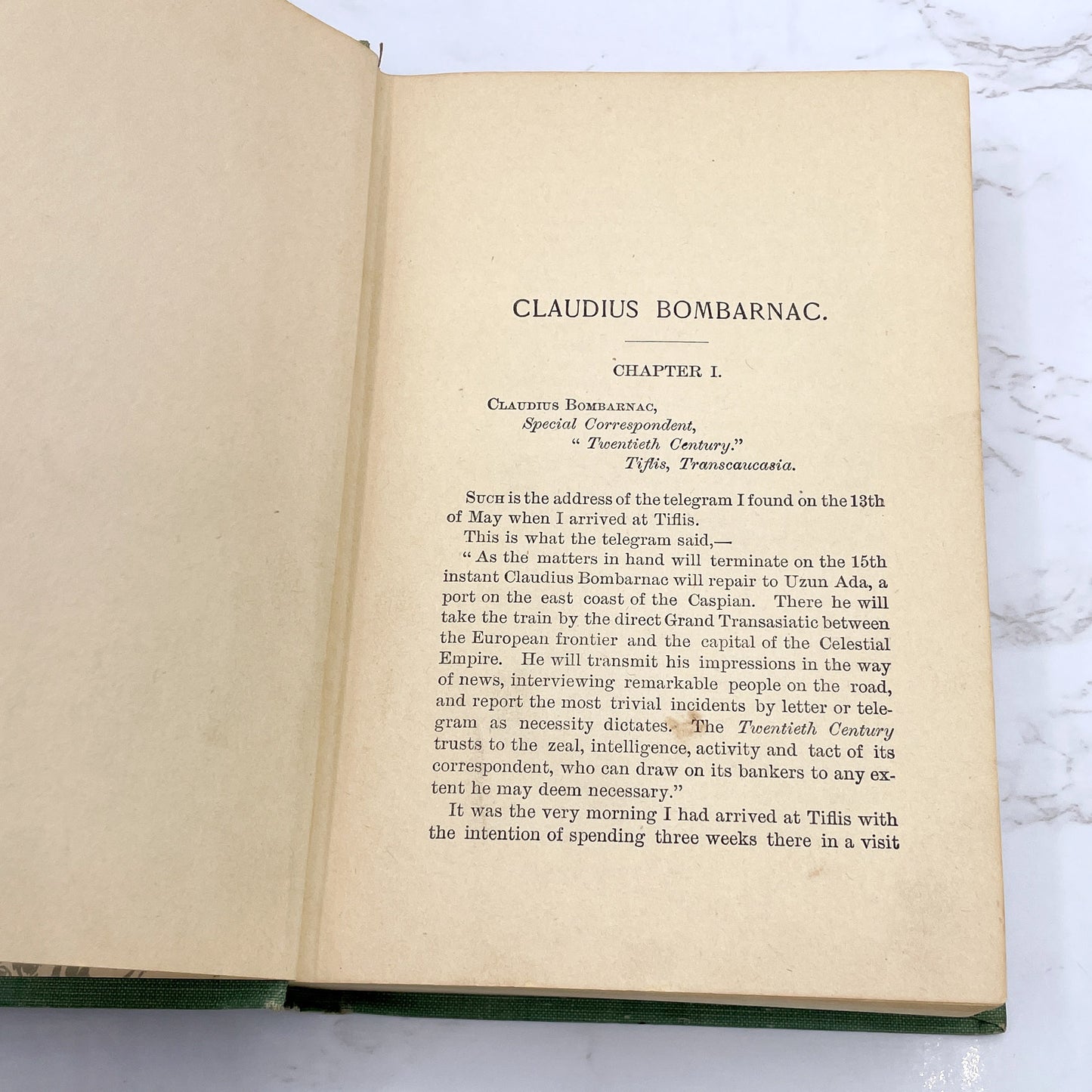 Claudius Bombarnac: Special Correspondent by Jules Verne [ANTIQUE HARDCOVER] 1910 • M.A. Donohue & Co.