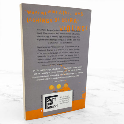 A Clockwork Orange by Anthony Burgess [U.K PAPERBACK] 1998 • Limited Edition • Penguin X Sight and Sound