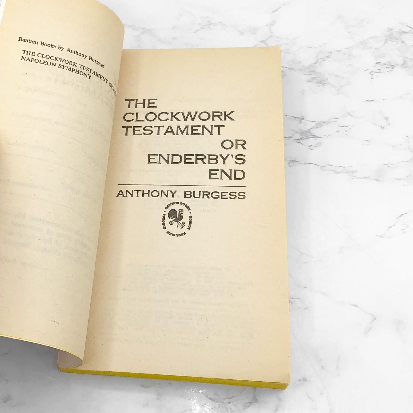 The Clockwork Testament or Enderby's End by Anthony Burgess [FIRST PAPERBACK PRINTING] 1976 • Bantam