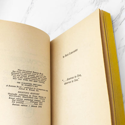 The Clockwork Testament or Enderby's End by Anthony Burgess [FIRST PAPERBACK PRINTING] 1976 • Bantam