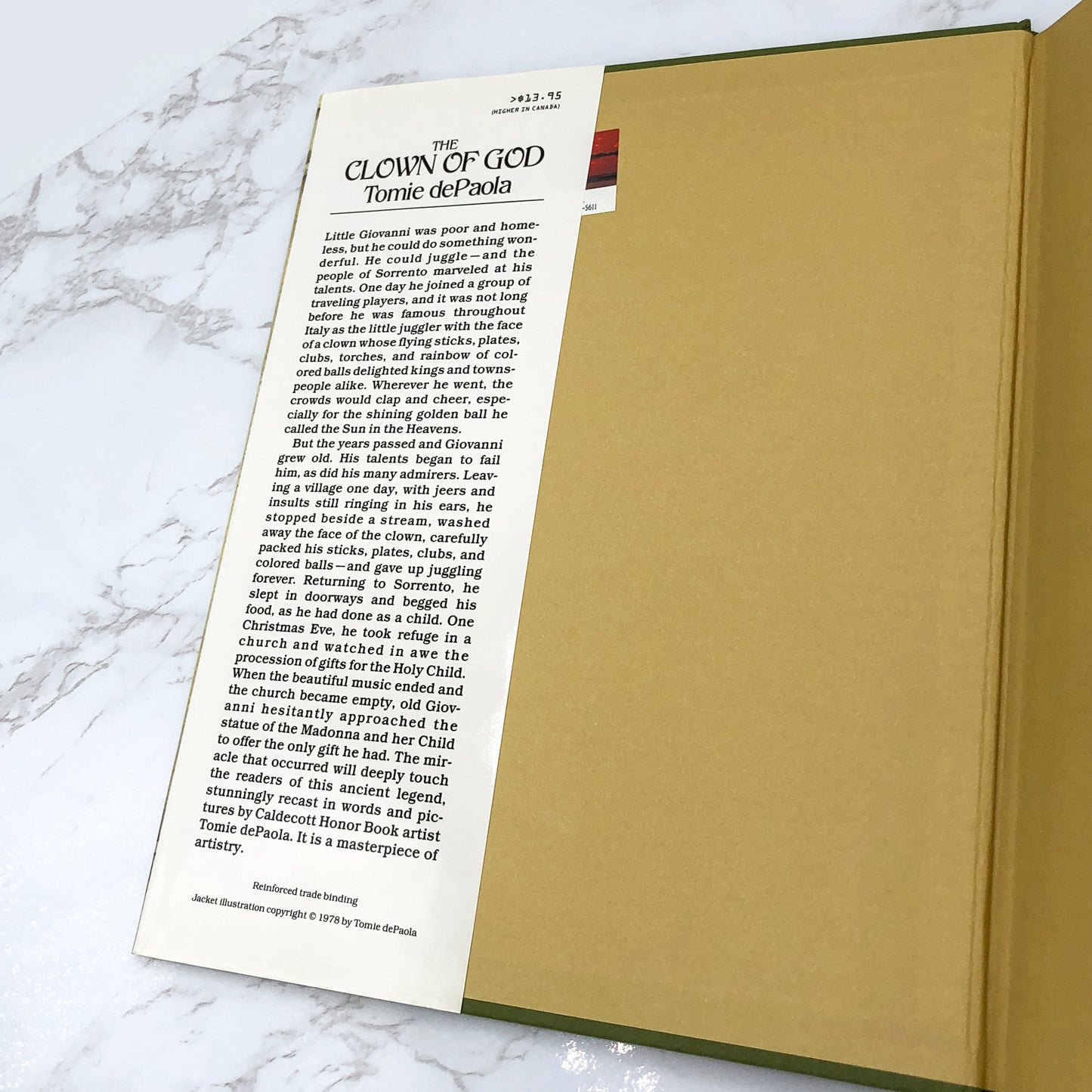 The Clown of God by Tomie dePaola [FIRST EDITION] 1978 • Later Printing • HBJ