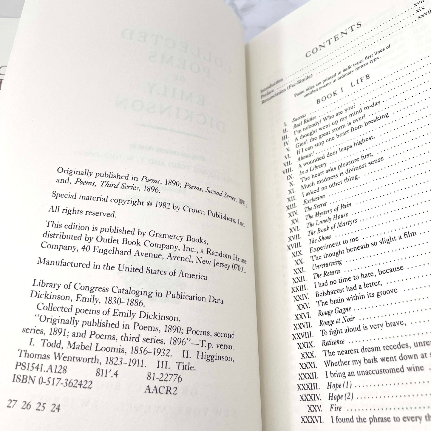 Collected Poems of Emily Dickinson [HARDCOVER OMNIBUS] 1982 • Gramercy