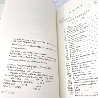 Collected Poems of Emily Dickinson [HARDCOVER OMNIBUS] 1982 • Gramercy