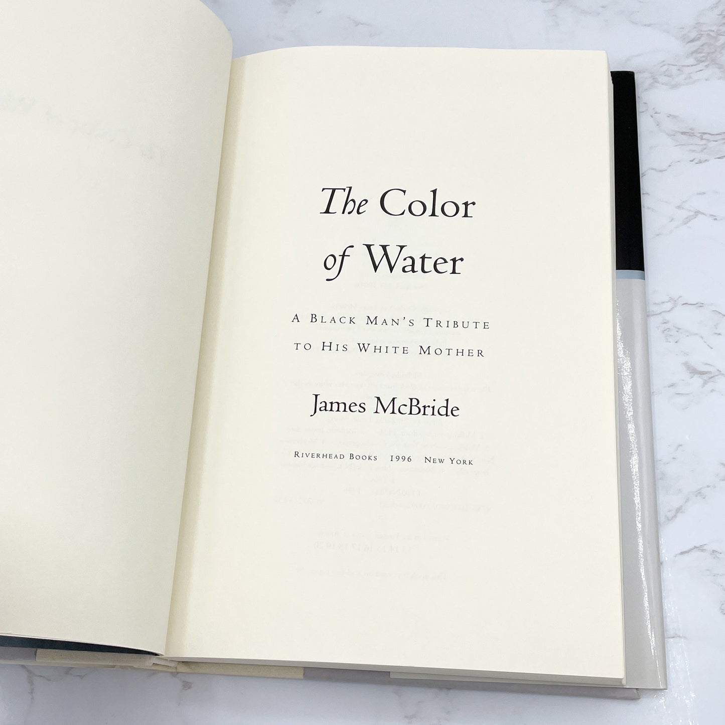 The Color of Water: A Black Man's Tribute to His White Mother by James McBride [FIRST EDITION] 1996 • Riverhead Books