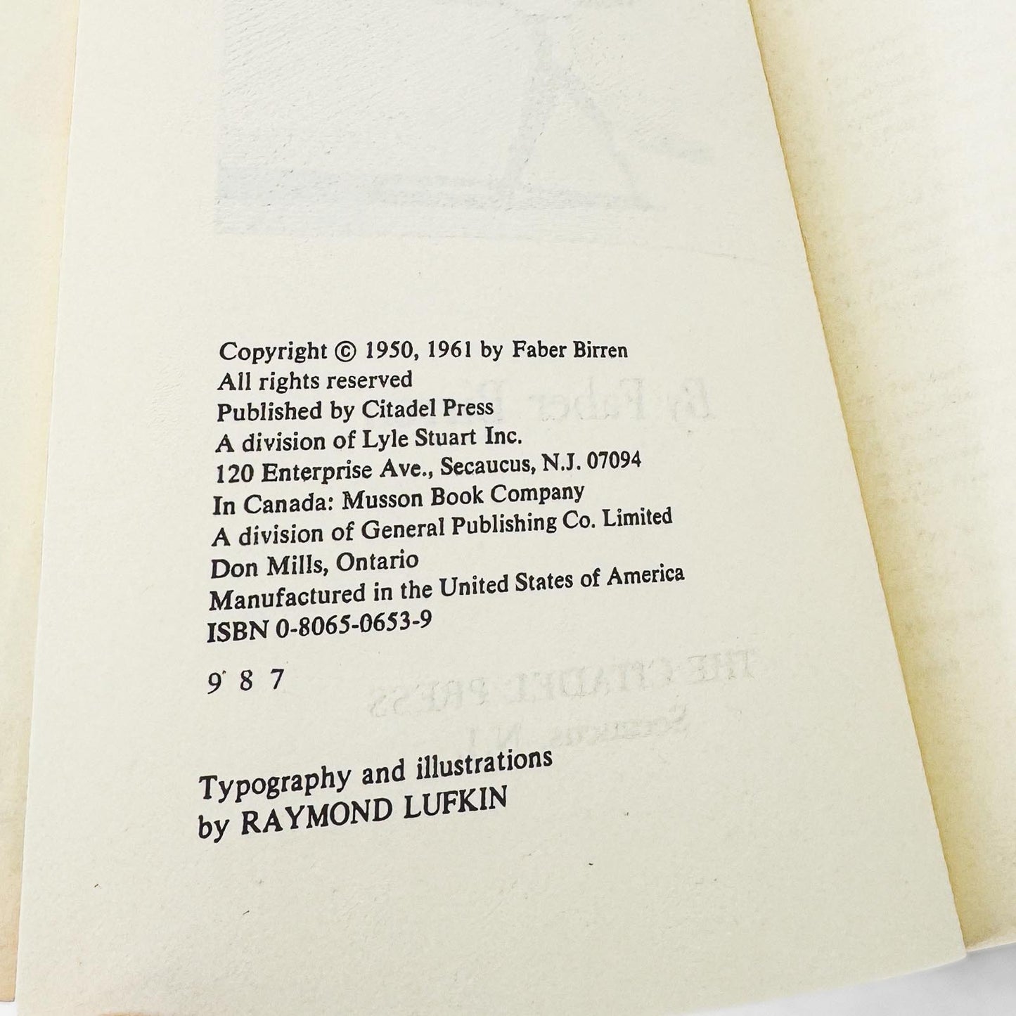 Color Psychology and Color Therapy by Faber Birren [FIRST PAPERBACK EDITION] 1965 • Citadel Press