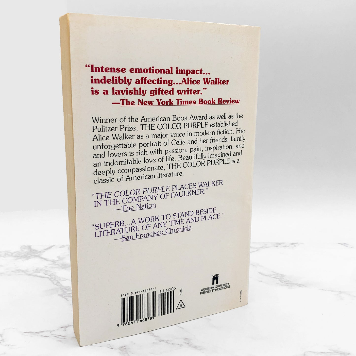 The Color Purple by Alice Walker SIGNED [FIRST PAPERBACK EDITION] 1983 • Washington Square Press • 39th Print / 1992