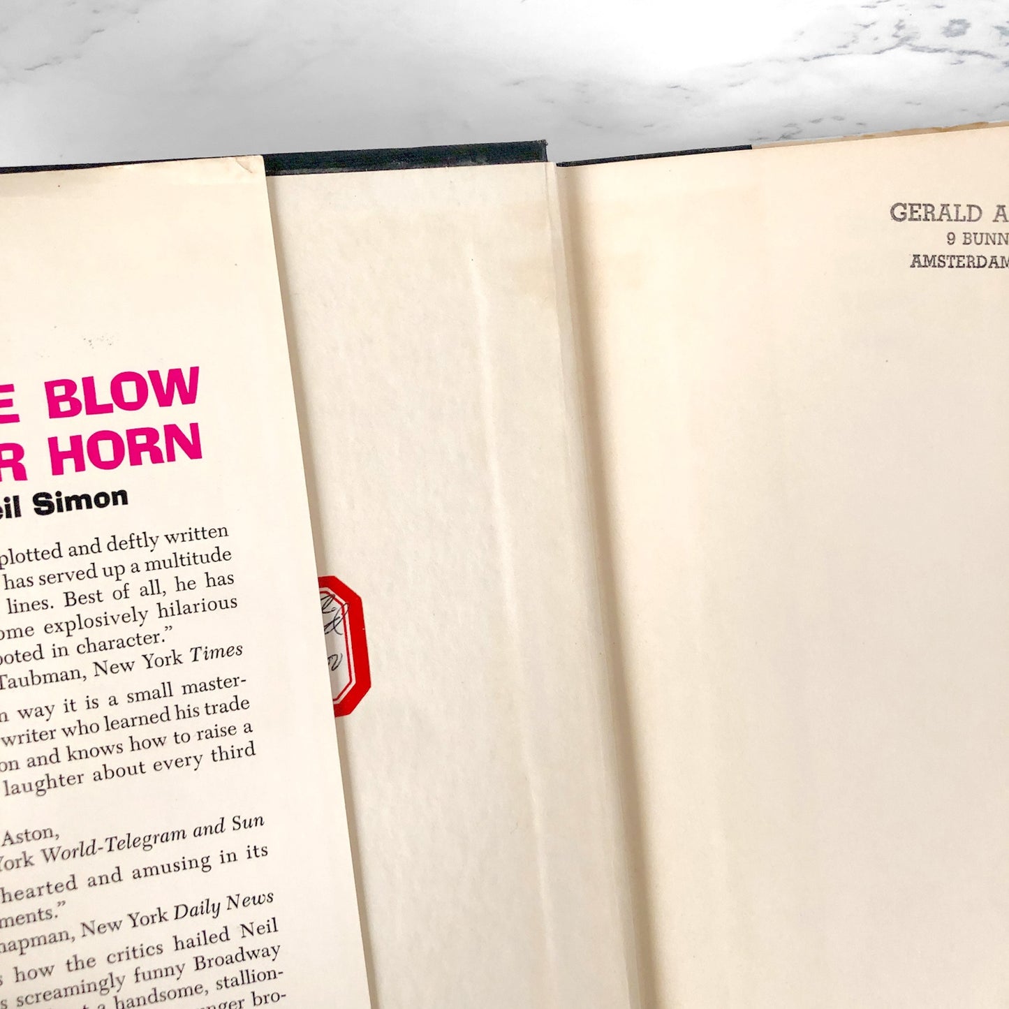 Come Blow Your Horn: A Play by Neil Simon [1961 HARDCOVER] • Fireside Theatre Book Club