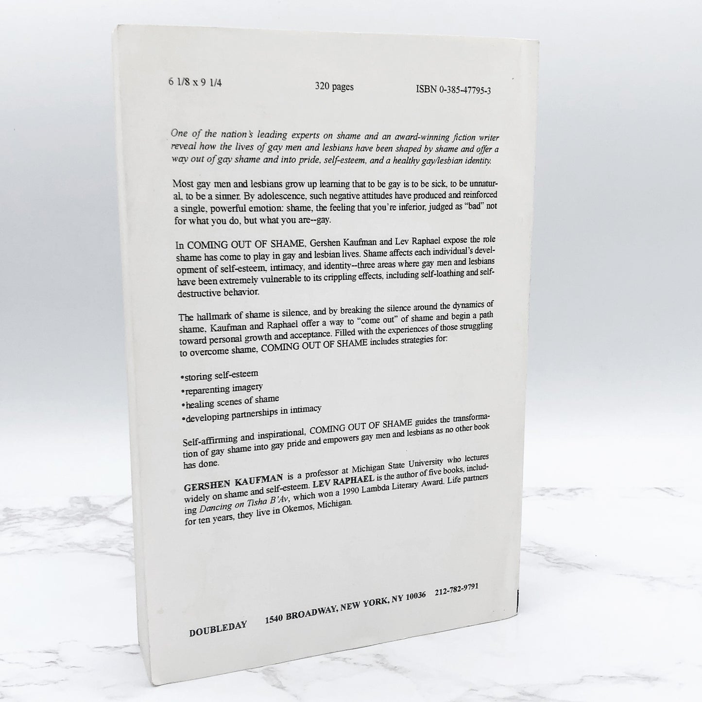 Coming Out of Shame: Transforming Gay & Lesbian Lives by Gershen Kaufman & Lev Raphael [UNCORRECTED PROOF] 1996 • Doubleday