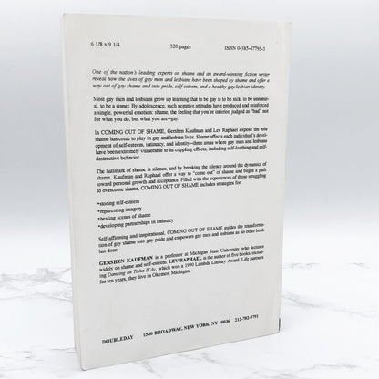 Coming Out of Shame: Transforming Gay & Lesbian Lives by Gershen Kaufman & Lev Raphael [UNCORRECTED PROOF] 1996 • Doubleday