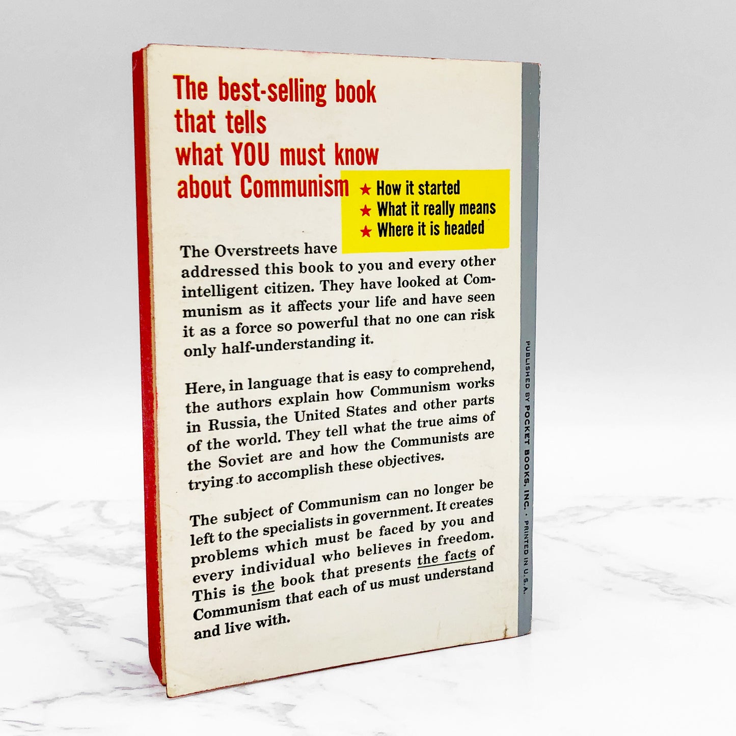 What We Must Know About Communism by Harry and Bonaro Overstreet [FIRST PAPERBACK PRINTING] 1960 • Pocket Books