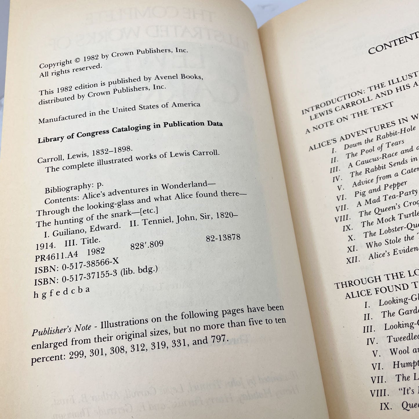 The Complete Illustrated Works of Lewis Carroll [FIRST EDITION OMNIBUS] 1982 • Avenel • First Printing!