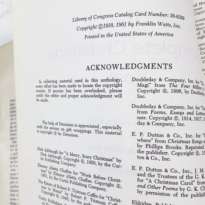 The Complete Christmas Book edited by Franklin Watts [REVISED EDITION HARDCOVER] 1961