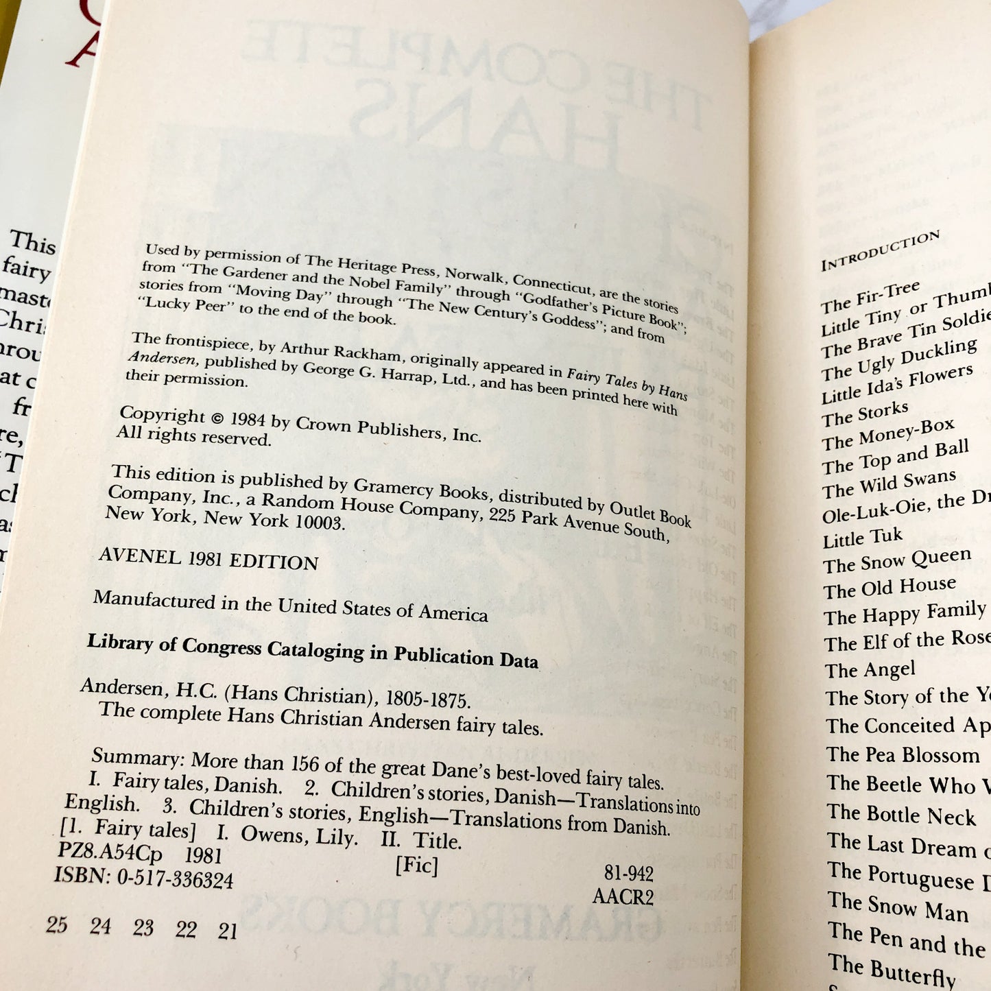 The Complete Hans Christian Andersen Fairy Tales [ILLUSTRATED HARDCOVER OMNIBUS] 1984 • Gramercy Books