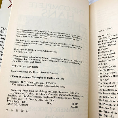 The Complete Hans Christian Andersen Fairy Tales [ILLUSTRATED HARDCOVER OMNIBUS] 1984 • Gramercy Books