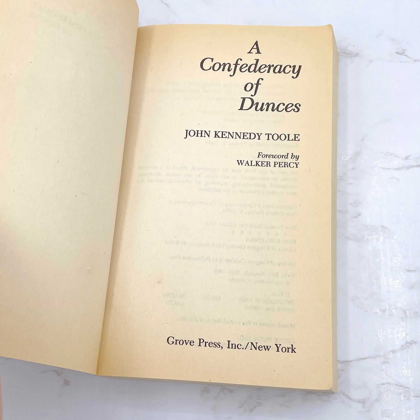 A Confederacy of Dunces by John Kennedy Toole [1982 PAPERBACK] • Grove Press