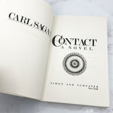 Contact by Carl Sagan [FIRST PAPERBACK EDITION] 1985 • Simon & Schuster