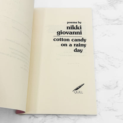 Cotton Candy on a Rainy Day by Nikki Giovanni [FIRST EDITION TRADE PAPERBACK] • 1978 • Quill