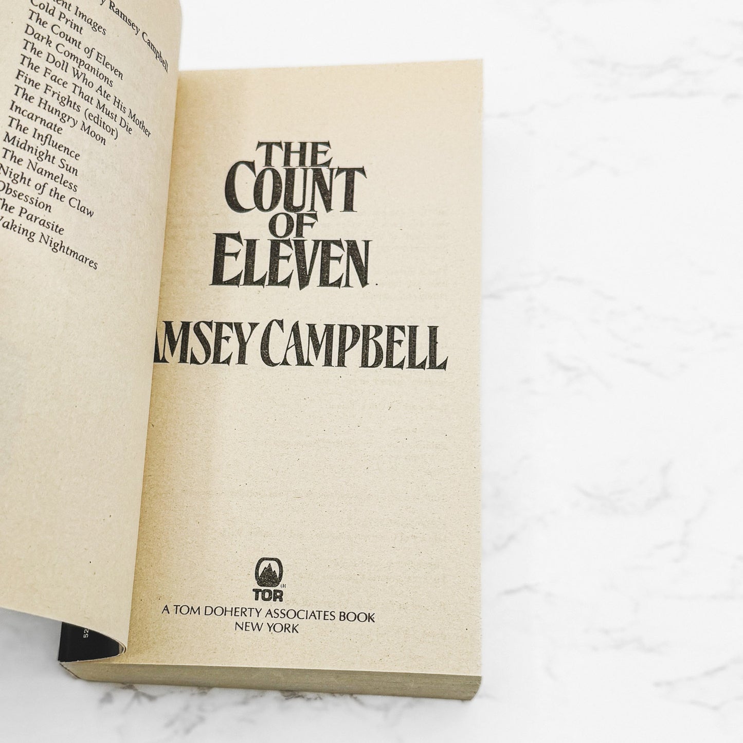 The Count of Eleven by Ramsey Campbell [FIRST PAPERBACK PRINTING] 1993 • TOR Horror