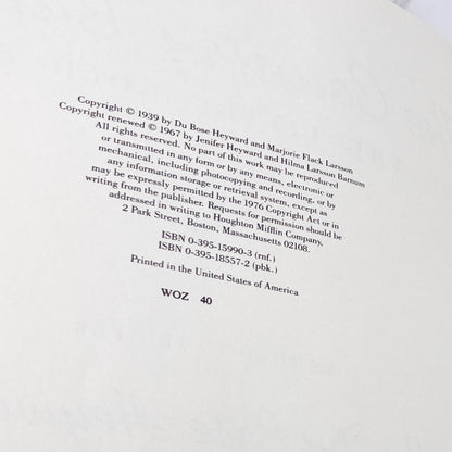 The Country Bunny & the Little Gold Shoes by DuBose Heyward & illustrated by Marjorie Flack [FIRST EDITION] • Later Printing / 1976 • Houghton Mifflin
