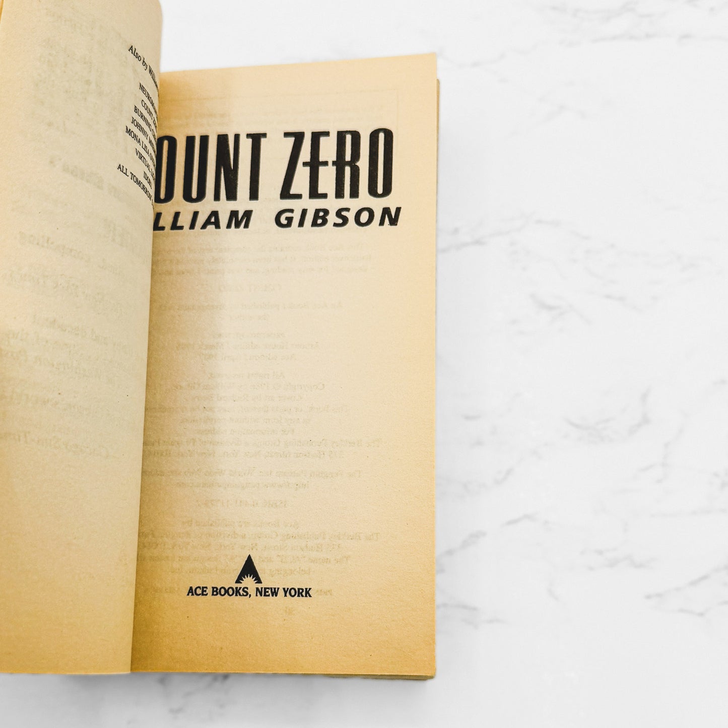 Count Zero by William Gibson [1987 PAPERBACK] • Ace Science Fiction