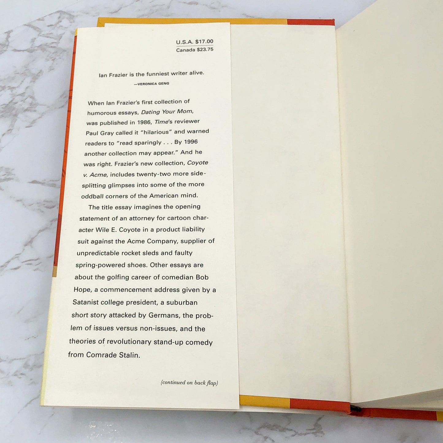 Coyote v. Acme by Ian Frazier [FIRST EDITION] 1996 • Farrar Straus Giroux