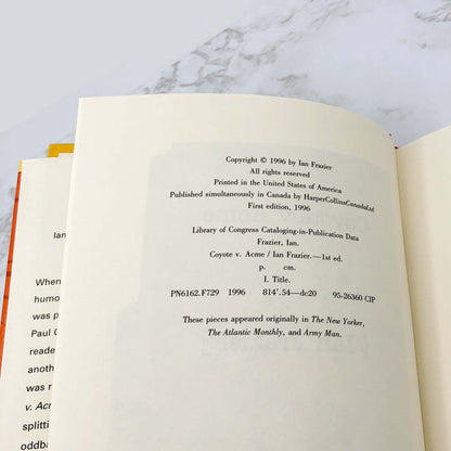 Coyote v. Acme by Ian Frazier [FIRST EDITION] 1996 • Farrar Straus Giroux