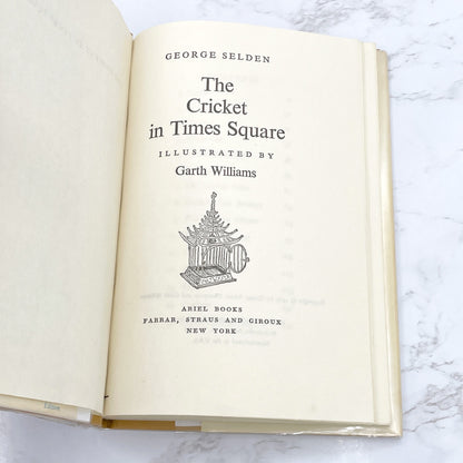 The Cricket in Times Square by George Selden [1960 HARDCOVER] BCE • Ariel Books / FSG